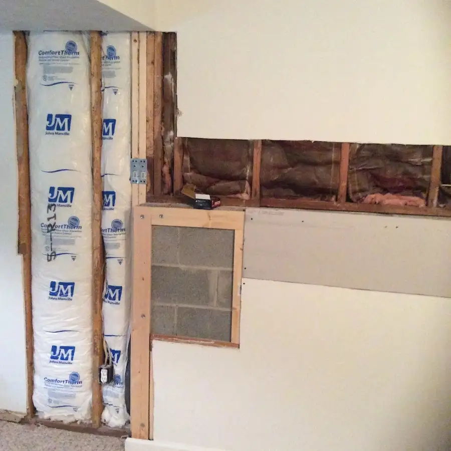 Wall insulation replacement during Contents Cleaning & Restoration in Newbury